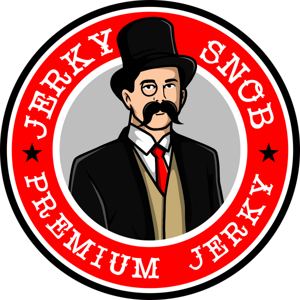 Jerky Snob guy inside red logo circle