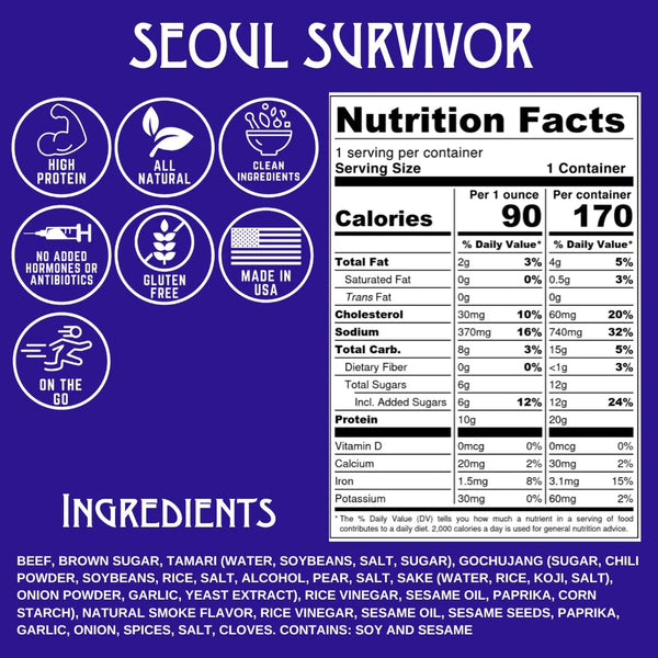 Righteous Felon Seoul Survivor Beef Jerky