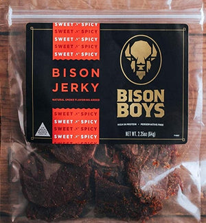 Bison Boys Sweet and Spicy bag of jerky